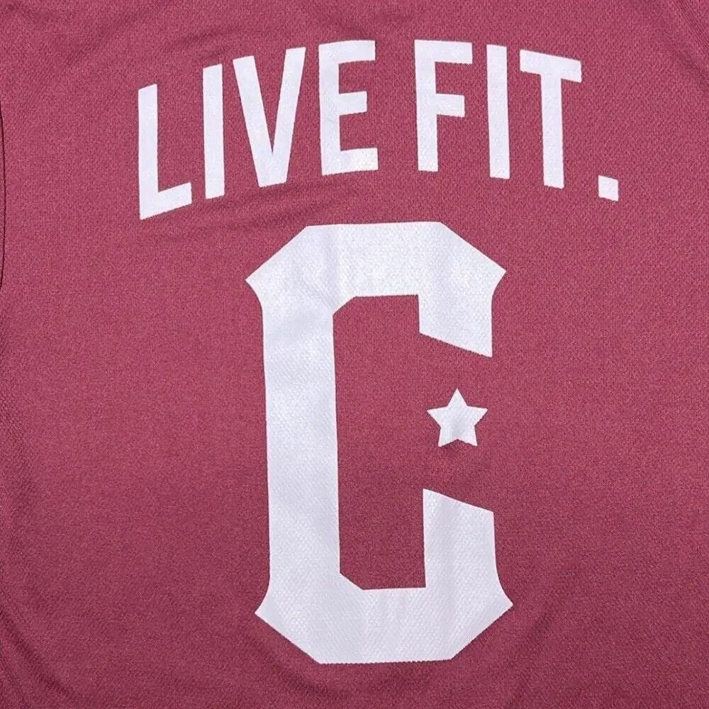 LVFT Live Fit. Apparel Mens Button Down Baseball Jersey for‎ The Gym Size M